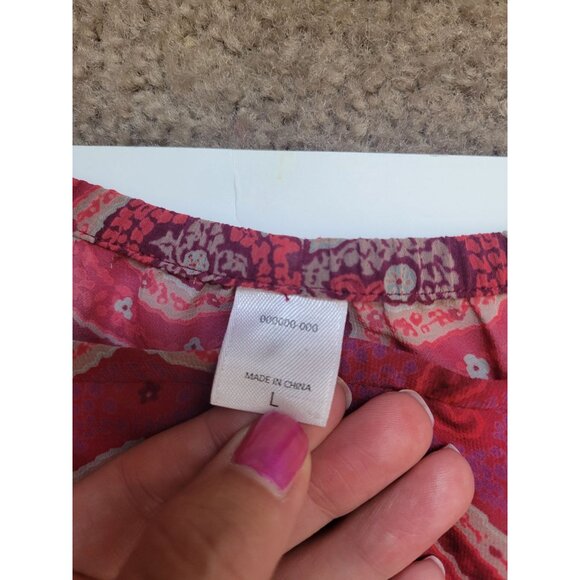 Victoria's Secret Pajama Ressort Set Coverup Red Paisley Size L Paisley Casual - Picture 7 of 12